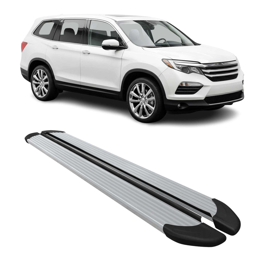 2016-2022 Honda Pilot Running Boards Side Steps Silver