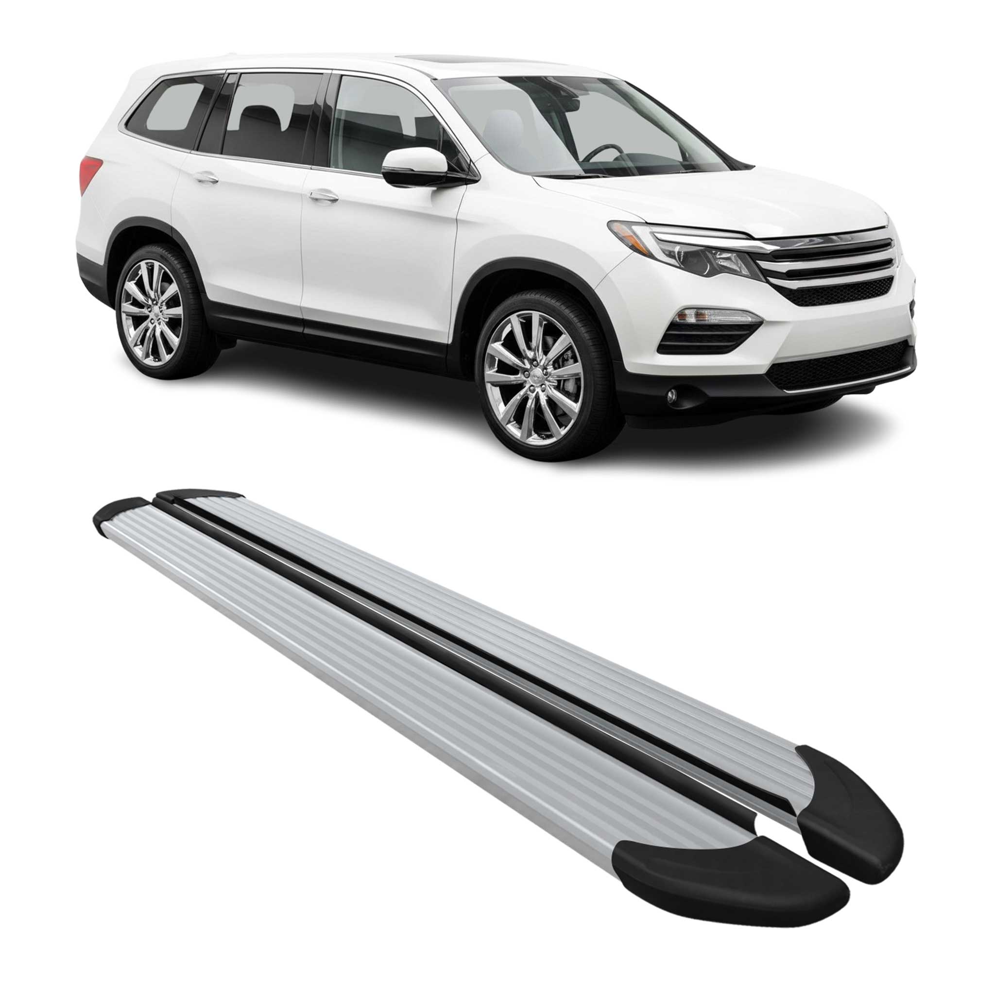 2016-2022 Honda Pilot Running Boards Side Steps Silver
