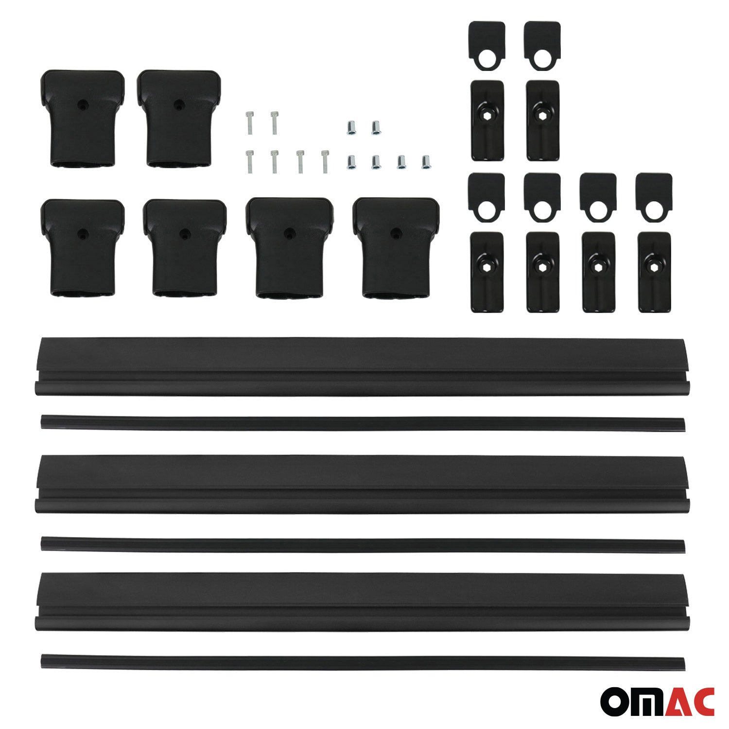 2015-2026 Ford Transit Roof Rack Cross Bars 3Pcs Black