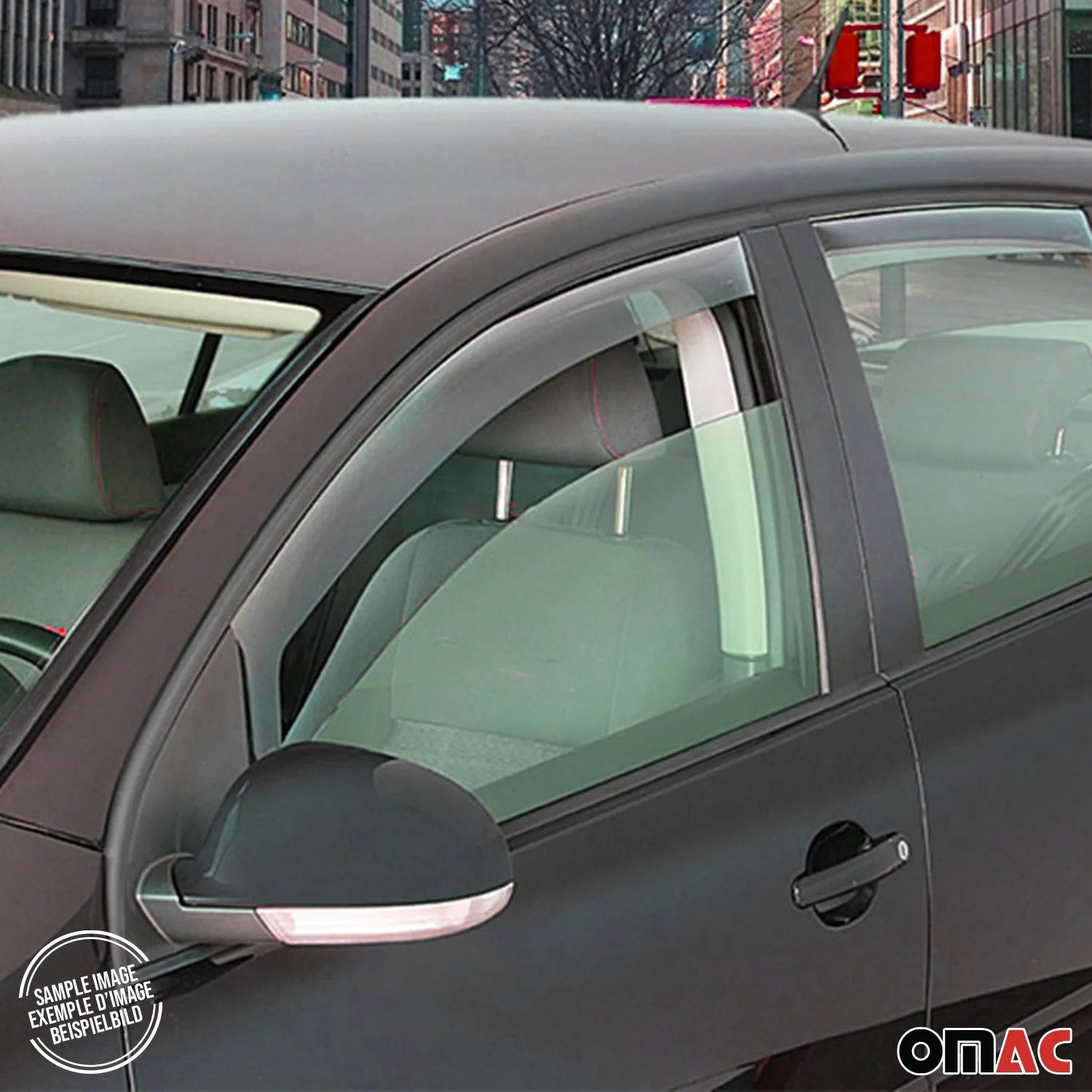 2015-2020 Ford Transit Bug Shield Hood Deflector & Window Visor Vent Kit 3Pcs Smoke