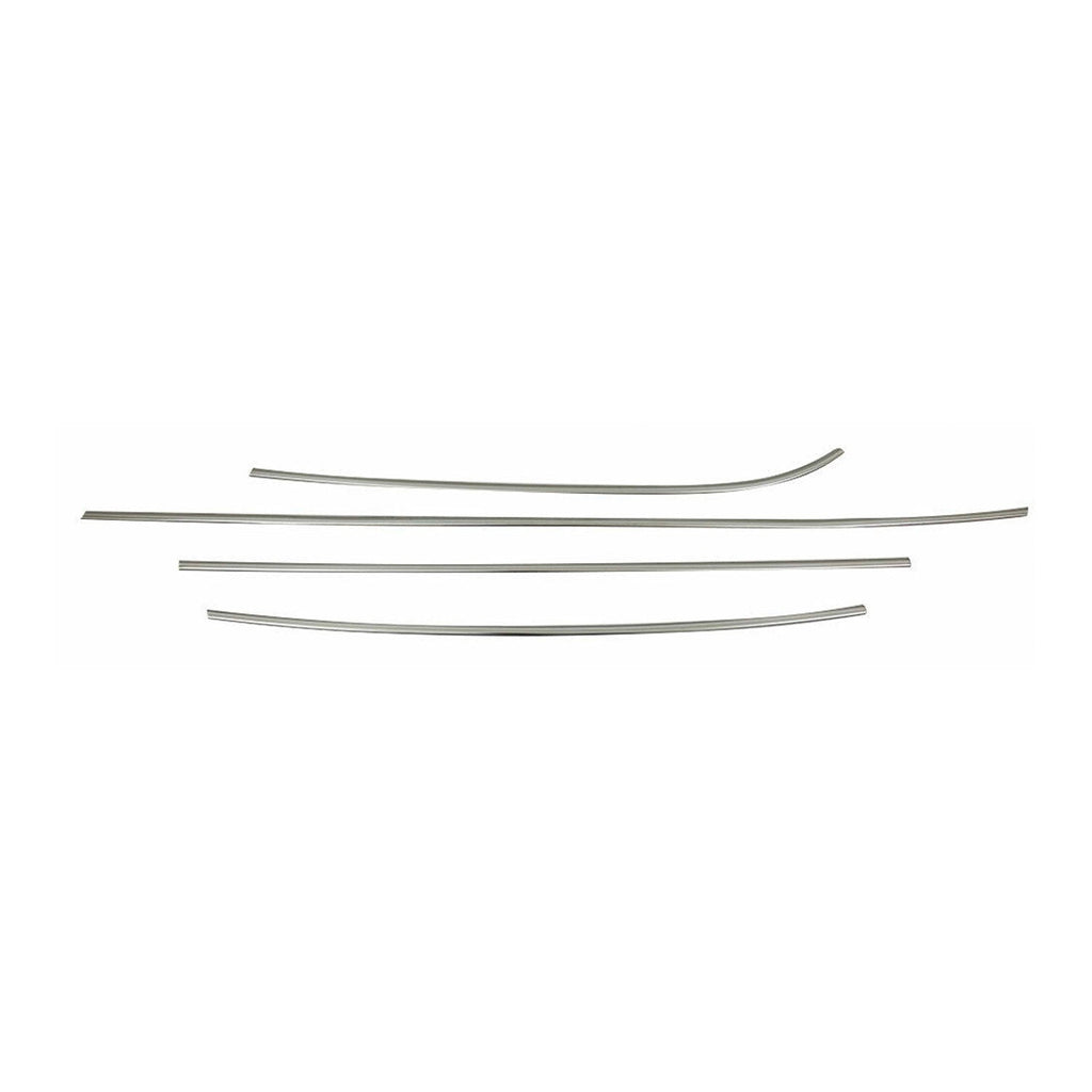 2012-2017 Hyundai Veloster Window Molding Trim Streamer Stainless Steel Silver 4 Pcs
