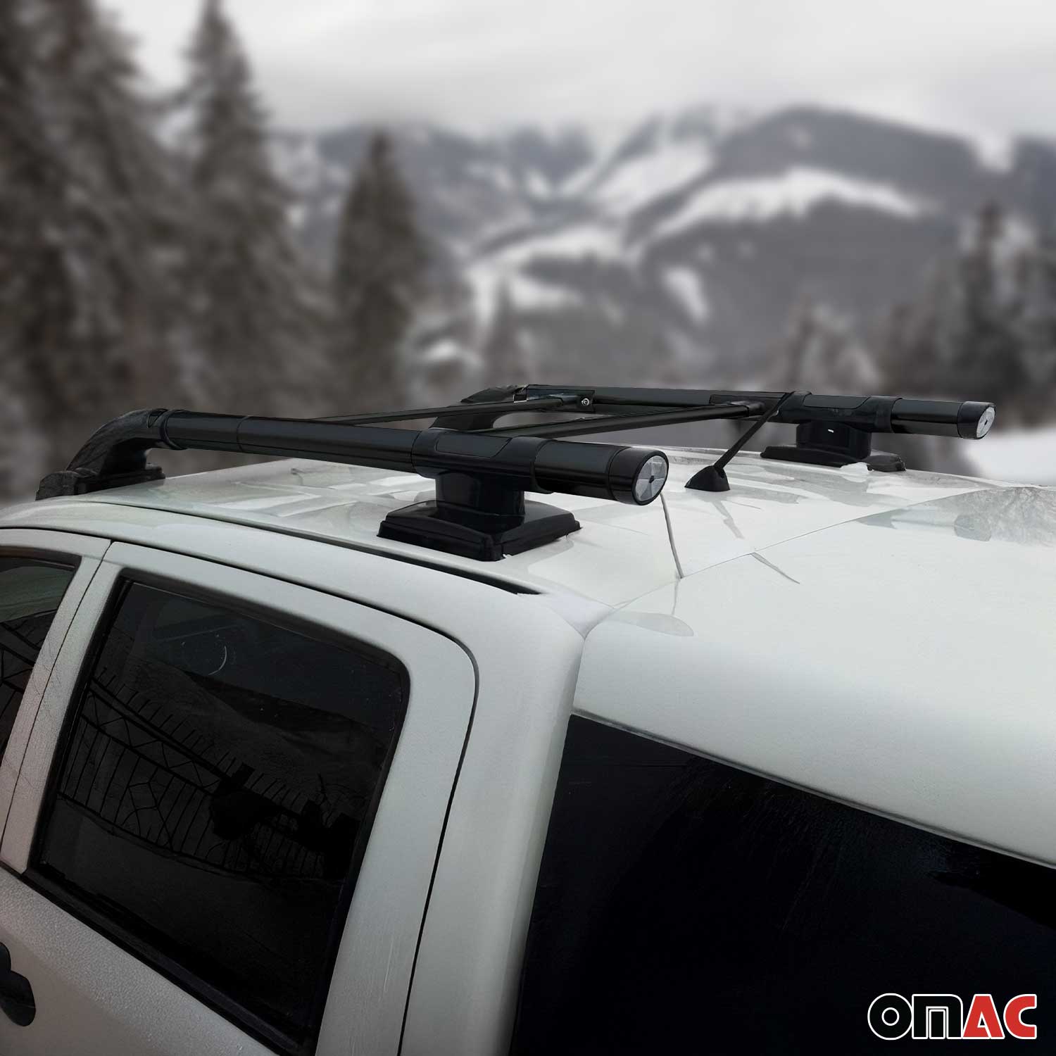 2015-2022 Chevrolet Colorado II Top Roof Rack & Side Rails Black Alu 4Pcs
