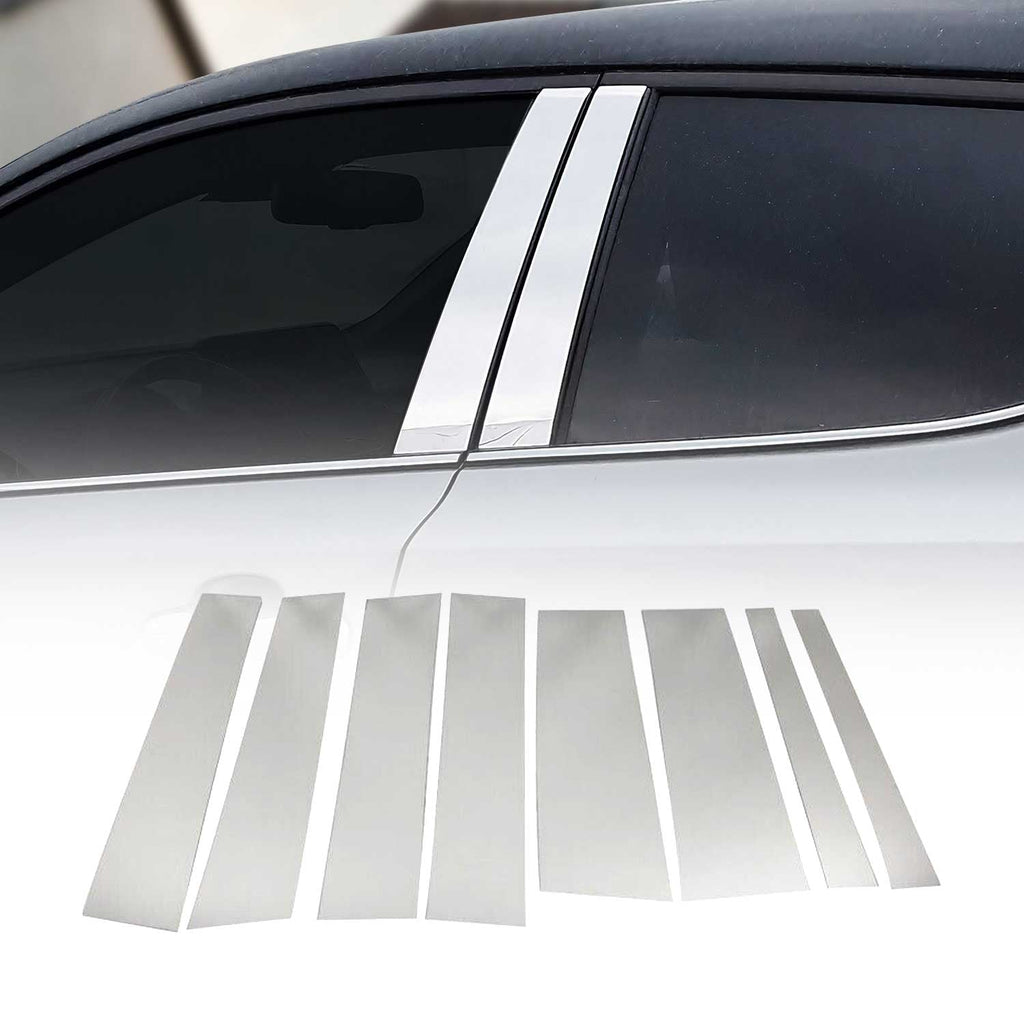 2015-2022 RAM ProMaster City Window B Pillar Posts Door Trim Stainless Steel Silver 8x