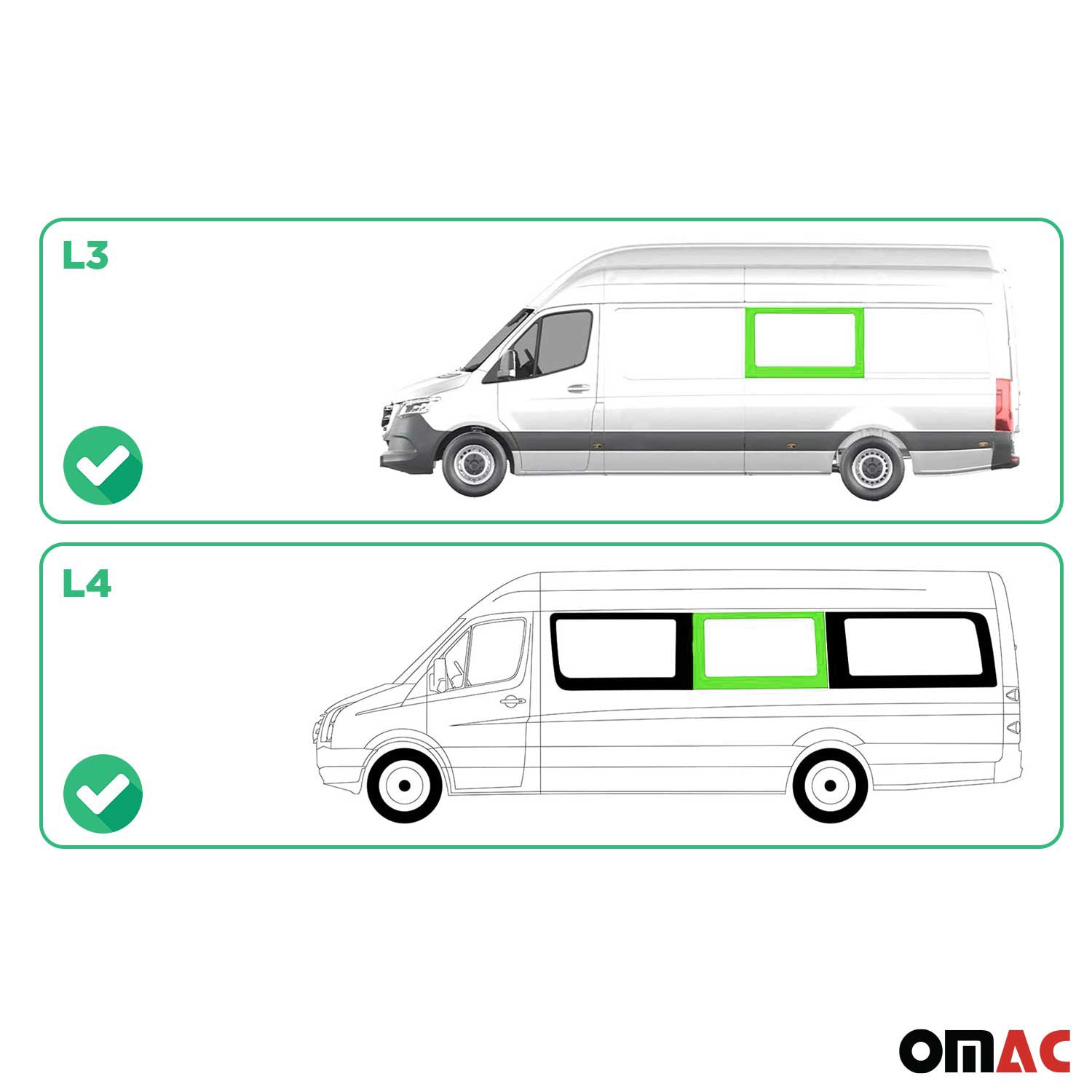 2010-2018 Mercedes Sprinter W906 Window Glass Mid Left Side L3 L4