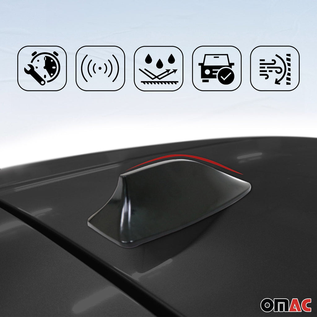 Car Shark Fin Antenna Roof Radio AM/FM Signal Aerial Accessories Black