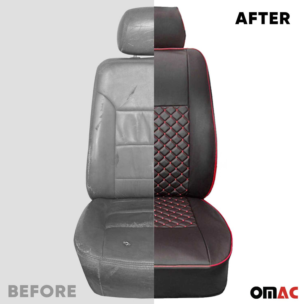 2014-2026 RAM ProMaster Leather Custom fit Car Seat Cover Black White