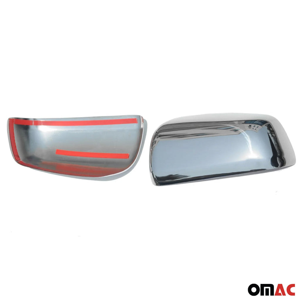 2008-2017 Mitsubishi Lancer Side Mirror Cover Caps Stainless Steel Silver 2 Pcs