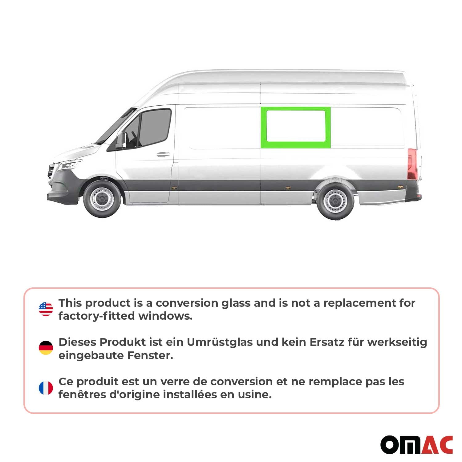 2010-2018 Mercedes Sprinter W906 Window Glass Mid Left Side L3 L4
