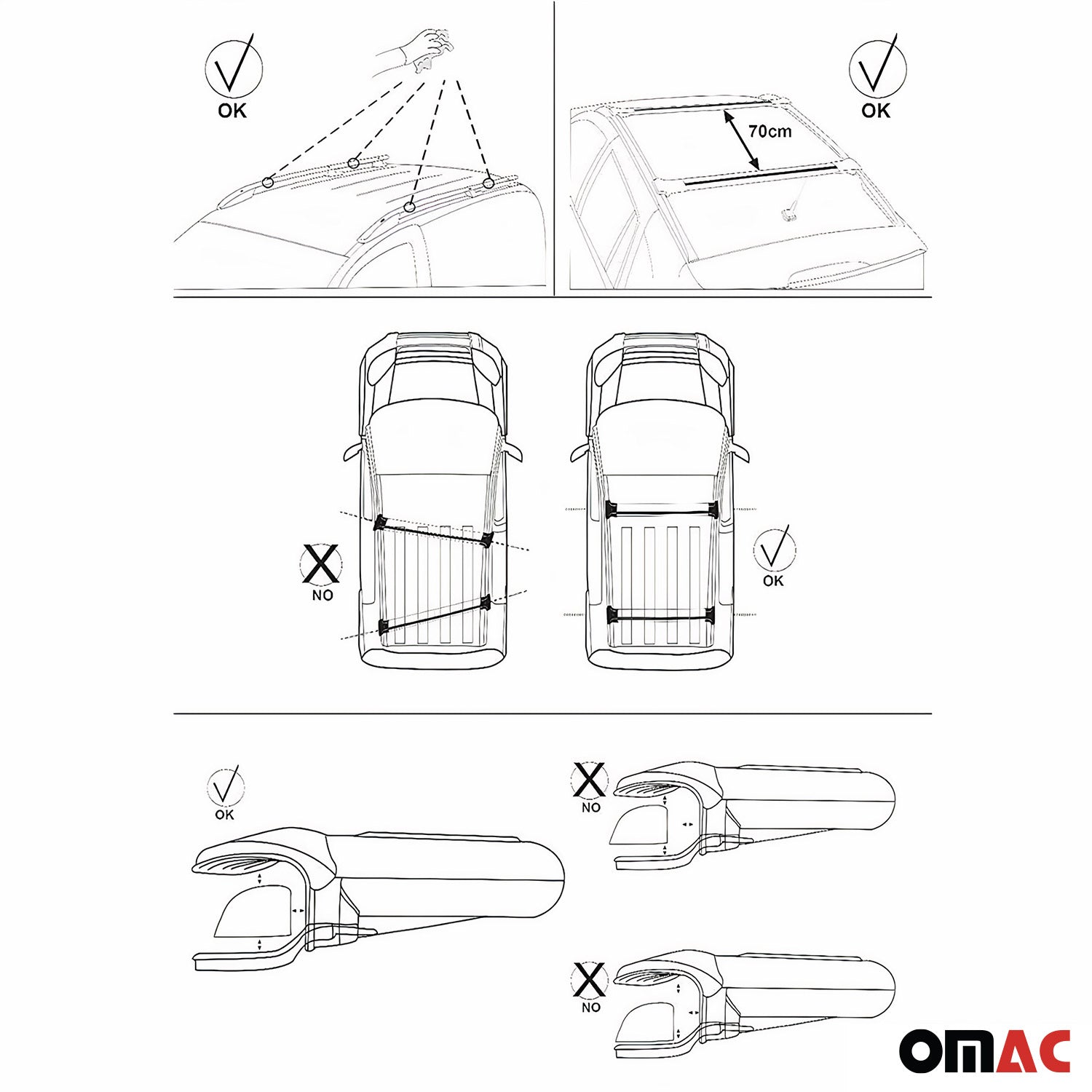 2003-2009 Toyota Avensis Wagon Roof Rack Cross Bars Silver