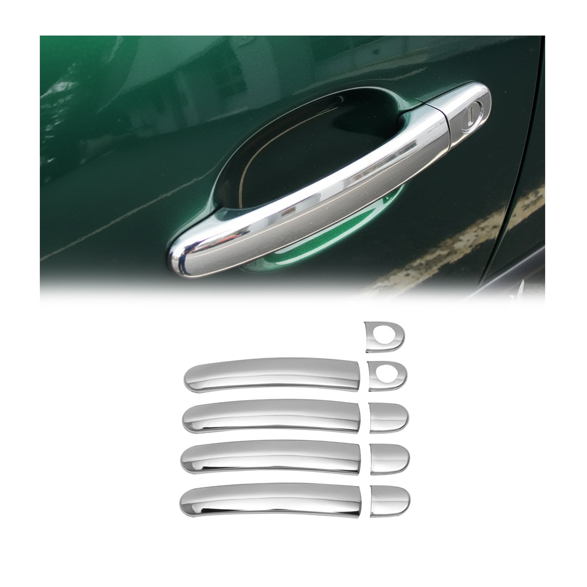 2011-2014 VW Jetta A6 Car Door Handle Cover Protector Stainless Steel Chrome 9 Pcs