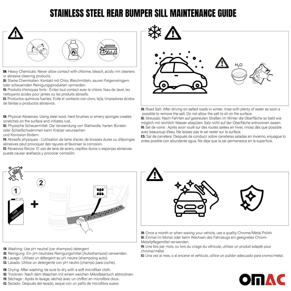 2013-2022 Buick Encore Rear Bumper Guard Stainless Steel Glossy
