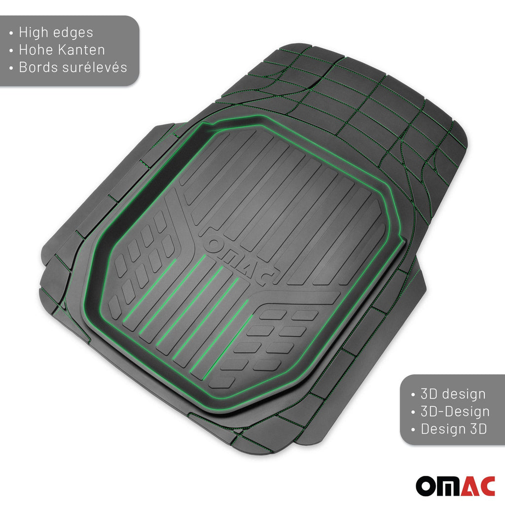 Audi A8 Semi-Custom fit Floor Mats Liner All Weather 3D Black Waterproof 4Pcs