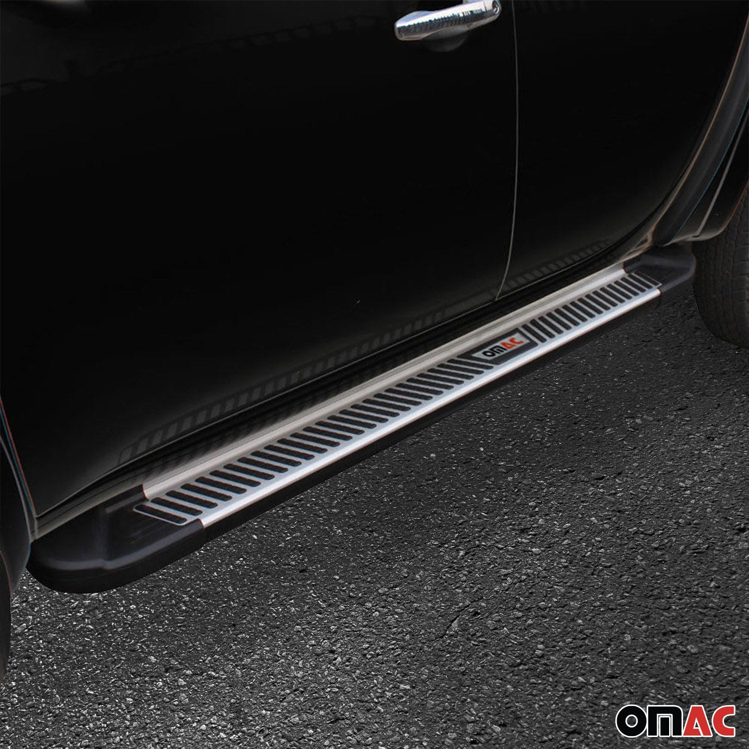 2011-2013 Kia Sorento Running Boards Side Steps Silver & Black