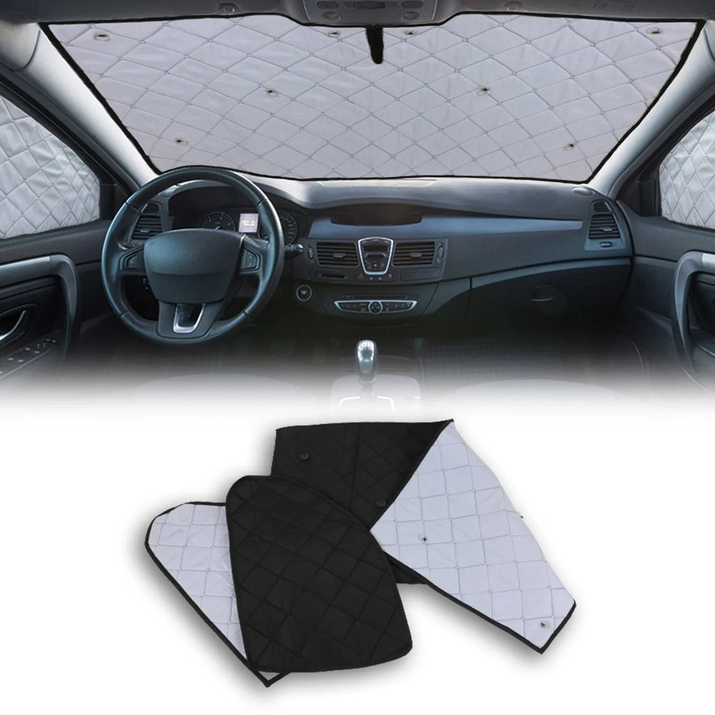 2014-2026 RAM ProMaster Thermal Windshield Sun Shade Magnetic Black 3Pcs