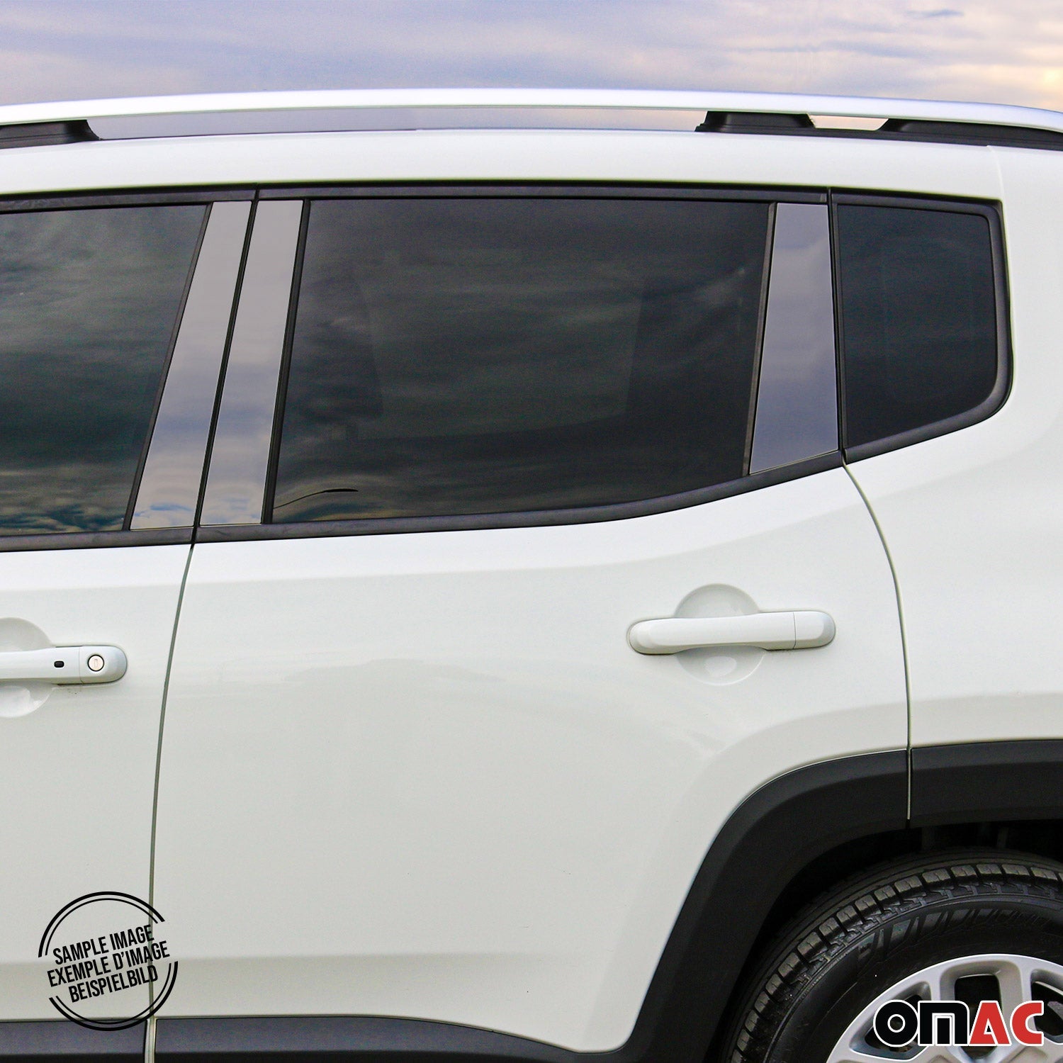2008-2015 Land Rover LR2 Window B Pillar Posts Door Trim Cover Stainless Steel Dark 6x