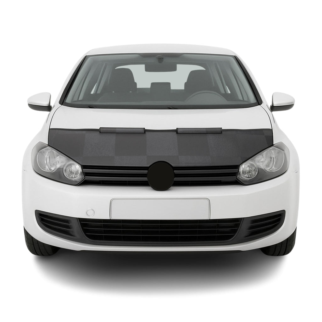 2010-2014 VW Golf Mk6 Car Bonnet Mask Hood Bra Black Chequered 1 Pc