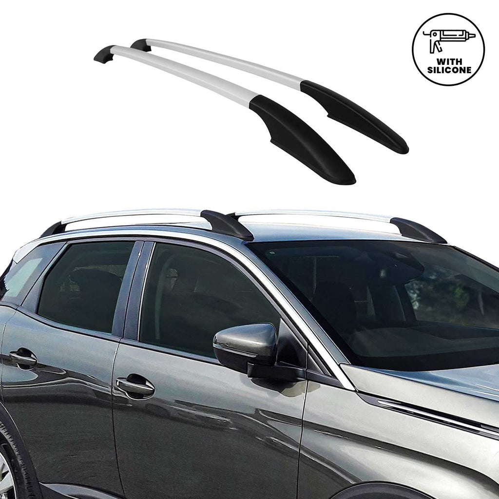 2013-2021 Skoda Rapid Spaceback Roof Rack Rails Side Rails Silver