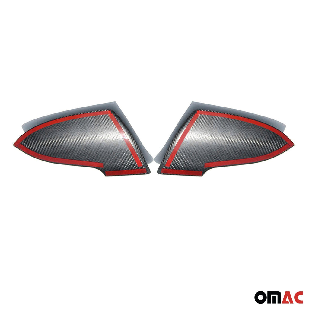 2011-2014 Kia Sportage Side Mirror Cover Caps Carbon Fiber Black 2 Pcs