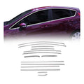 Window Molding Trim Set Streamer for Ford Fiesta 2011-2019 Stainless Steel 16Pcs