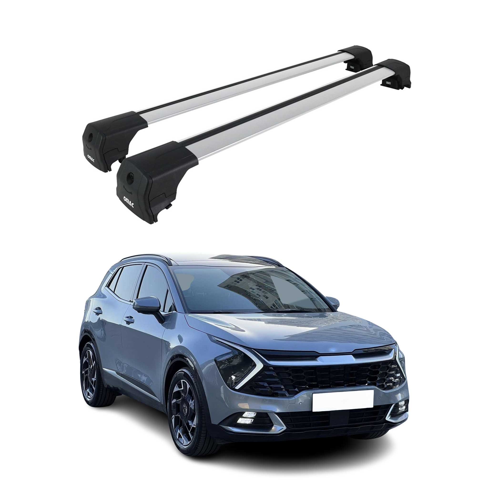 2023-2026 Kia Sportage Roof Rack Cross Bars Silver