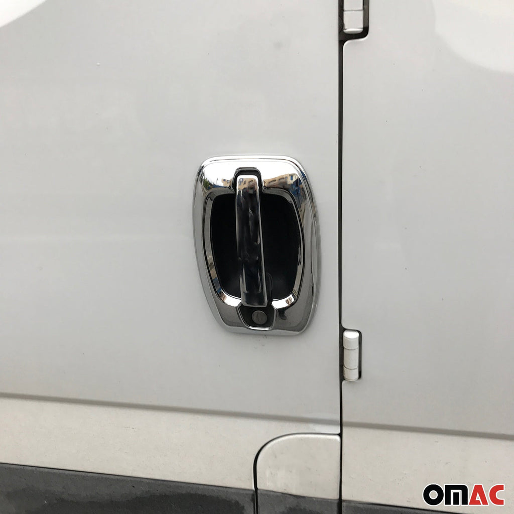 2014-2022 RAM ProMaster Car Door Handle Cover Protector Silver Chrome 8 Pcs