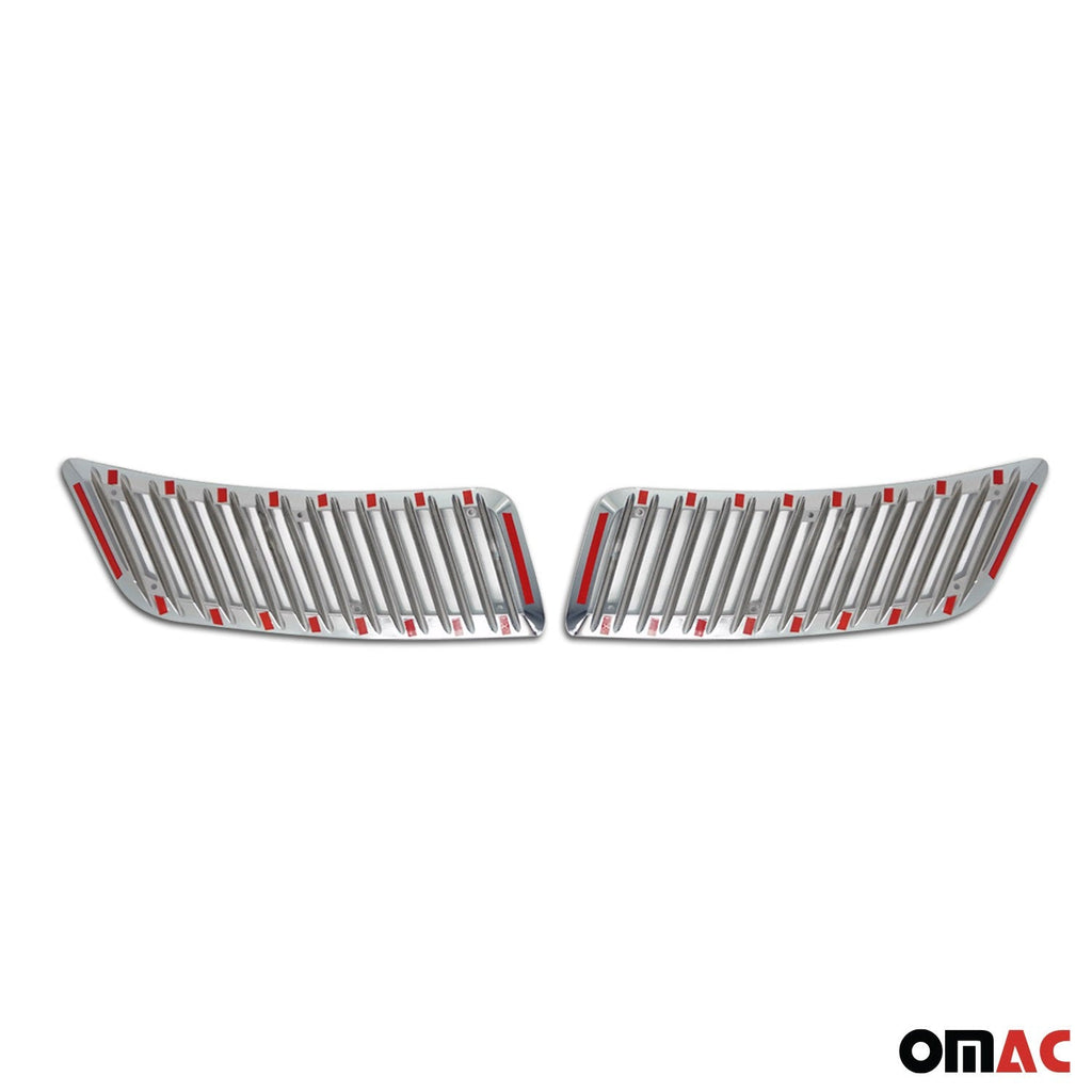 2006-2018 Mercedes Sprinter W906 Front Bumper Grill Trim Molding Silver 2Pcs