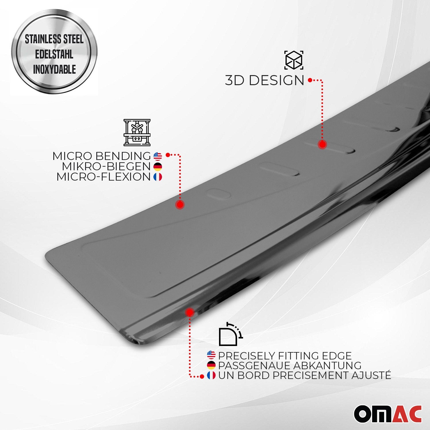 2010-2016 Mercedes E Class S212 Wagon Rear Bumper Guard Stainless Steel Dark