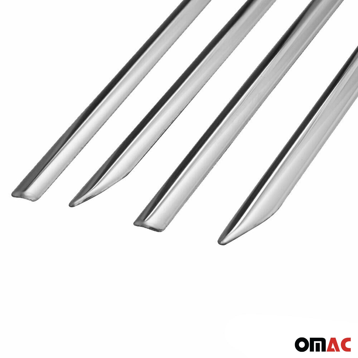 2010-2016 Audi A4 Side Door Molding Trim Skirt Garnish Stainless Steel Silver 4 Pcs