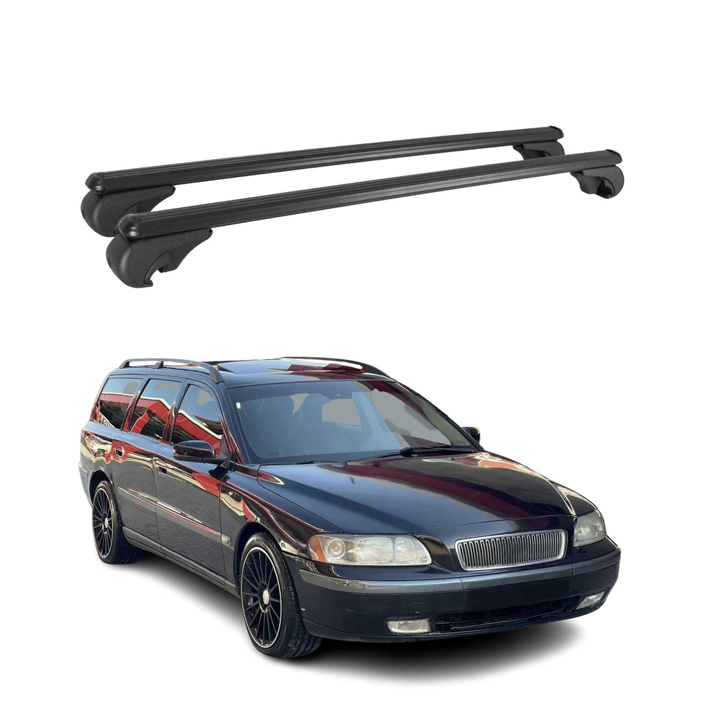 2001-2007 Volvo V70 Roof Rack Cross Bars Black