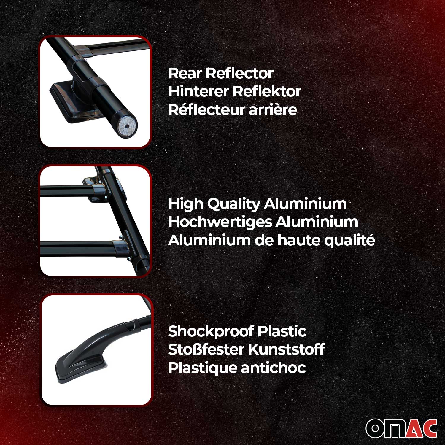 2023-2026 Chevrolet Colorado III Top Roof Rack & Side Rails Black Alu 4Pcs