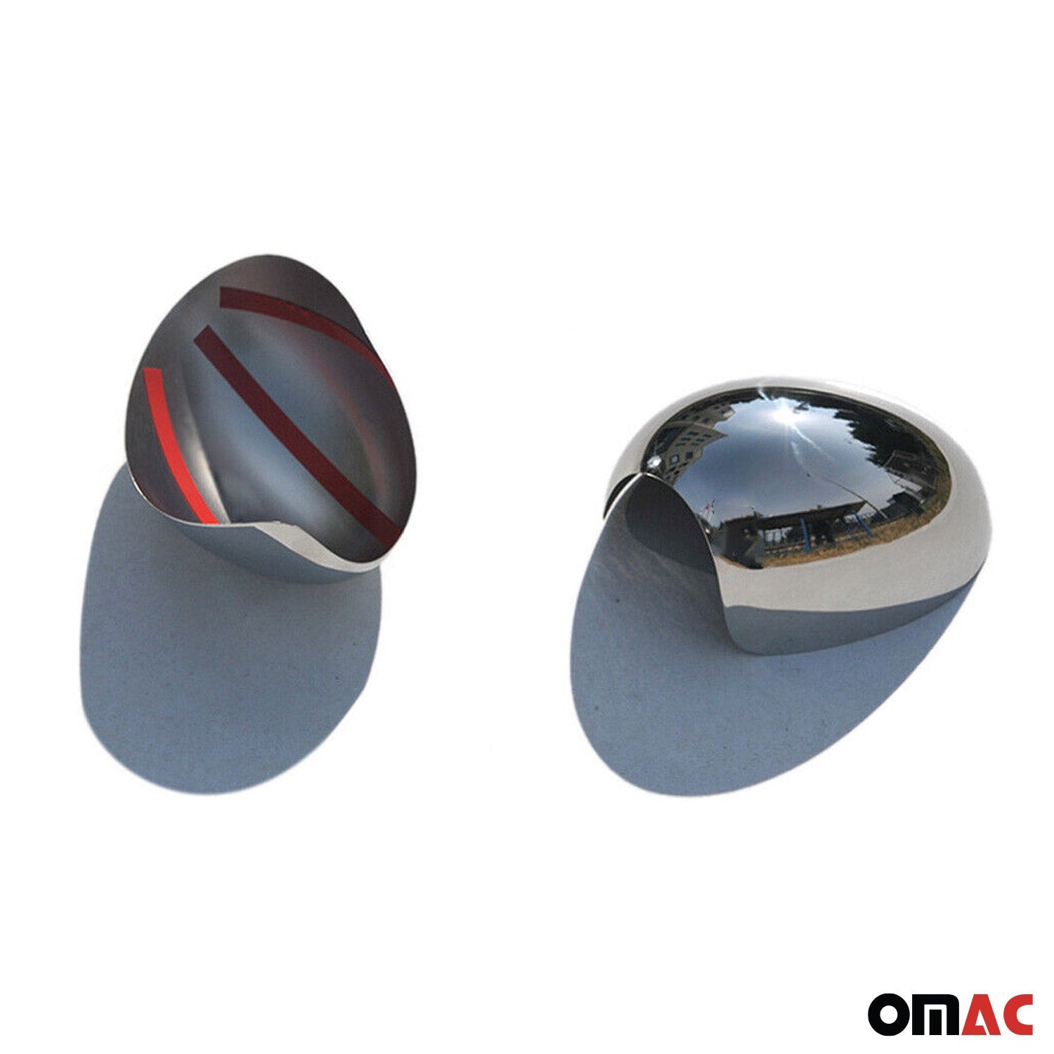 2013-2015 Mini Cooper Coupe R58 Side Mirror Cover Caps S. Steel 2Pcs