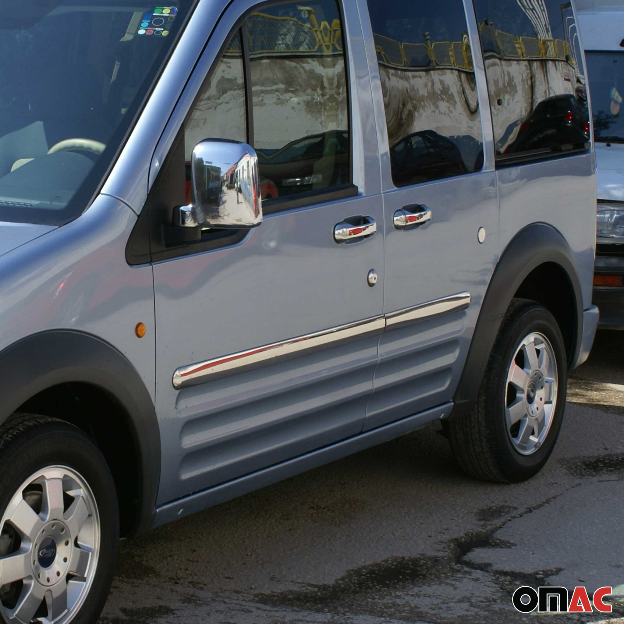 2010-2013 Ford Transit Connect L2 Long Side Door Molding Trim Stainless Steel Silver