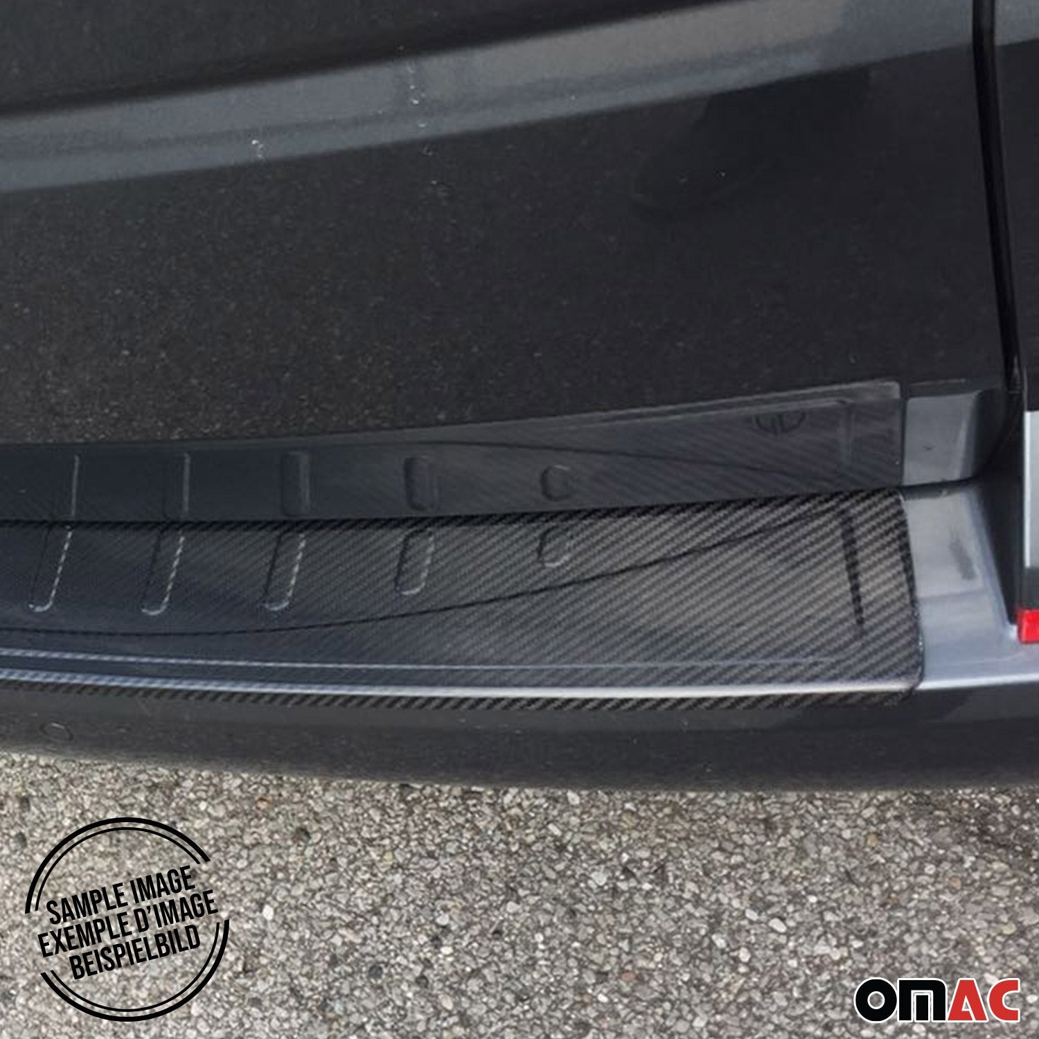 2012-2016 Fiat 500 Rear Bumper Guard Carbon Fiber Black