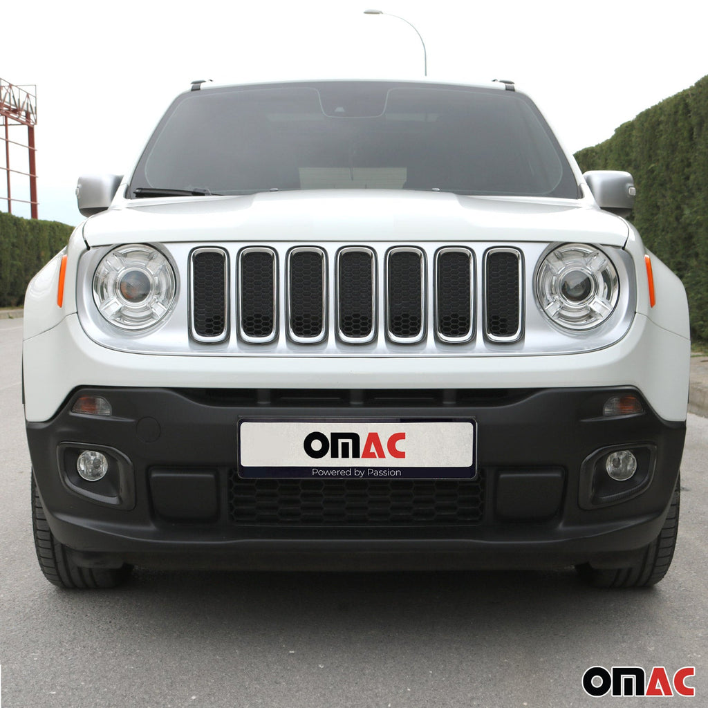 2015-2018 Jeep Renegade Fog Light Lamp Bezel Cover Carbon Fiber Black 2 Pcs