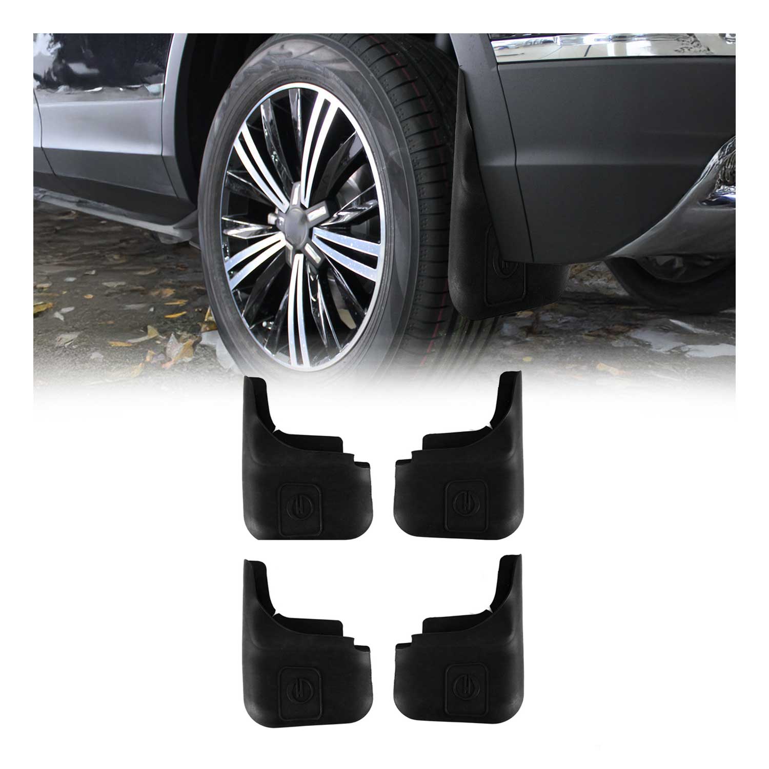 2008-2015 Chevrolet Captiva Sport Mud Guards Splash Mud Flaps Black 4 Pcs
