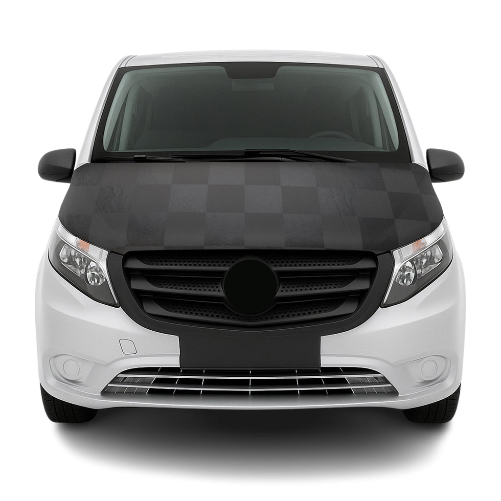 2016-2024 Mercedes Metris Car Bonnet Mask Hood Bra Chequered