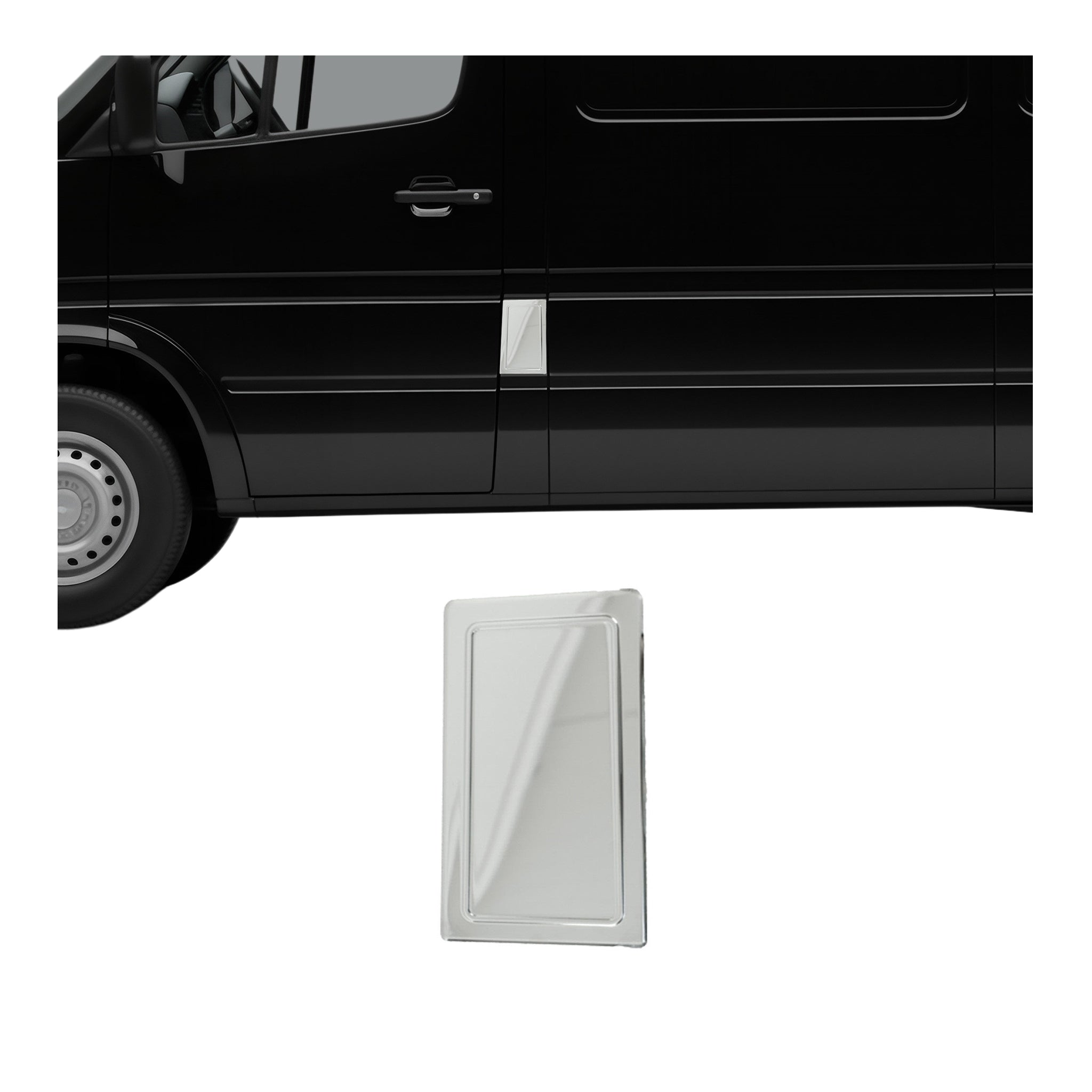 2003-2006 Dodge Sprinter Fuel Caps Cover Gas Cap Cover Stainless Steel Silver 1Pc