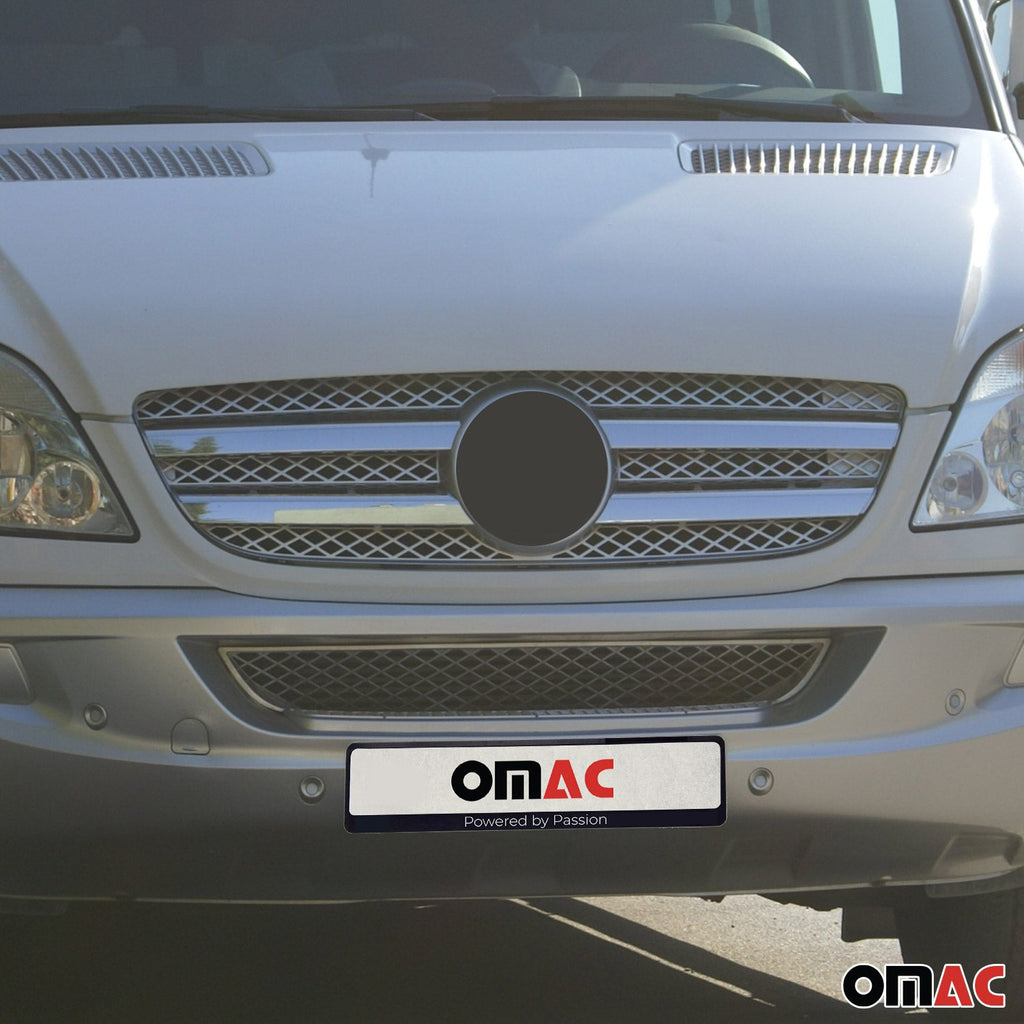 2006-2013 Mercedes Sprinter W906 Front Bumper Grill Trim Molding Stainless Steel 4x