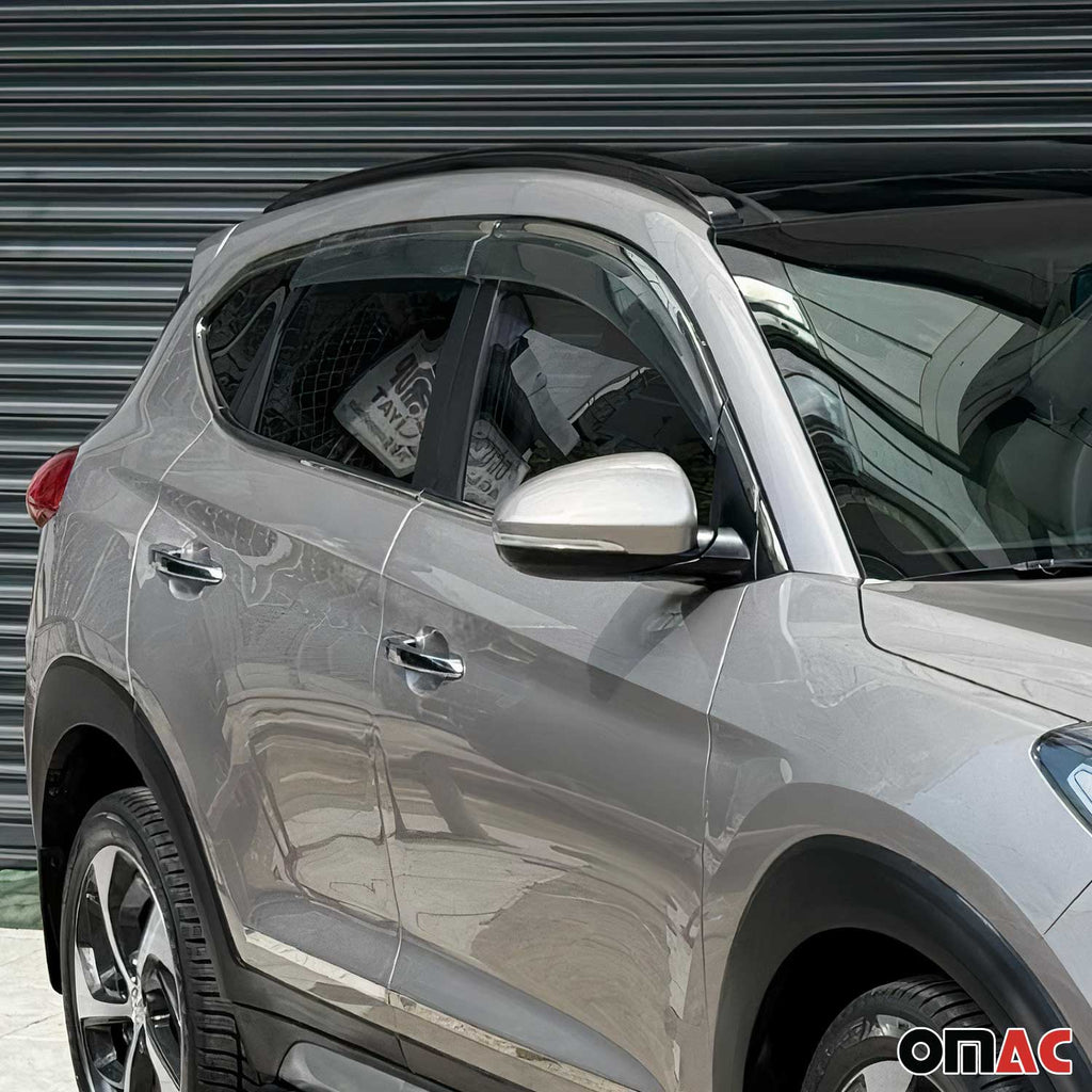 2016-2021 Hyundai Tucson Window Molding Trim Streamer Stainless Steel Dark 14 Pcs