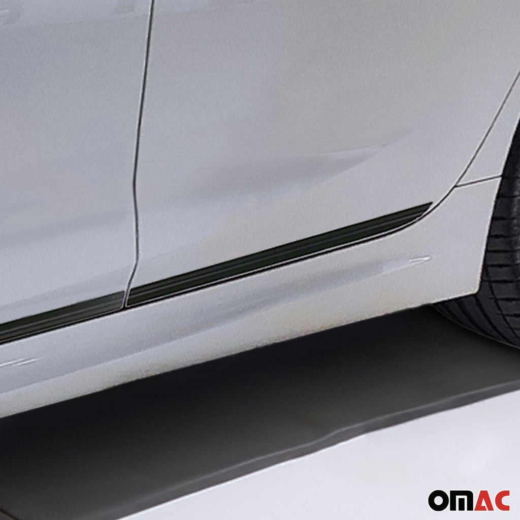 Car Side Door Streamer Guard Trim Black Aluminum Accessories 4 Pcs