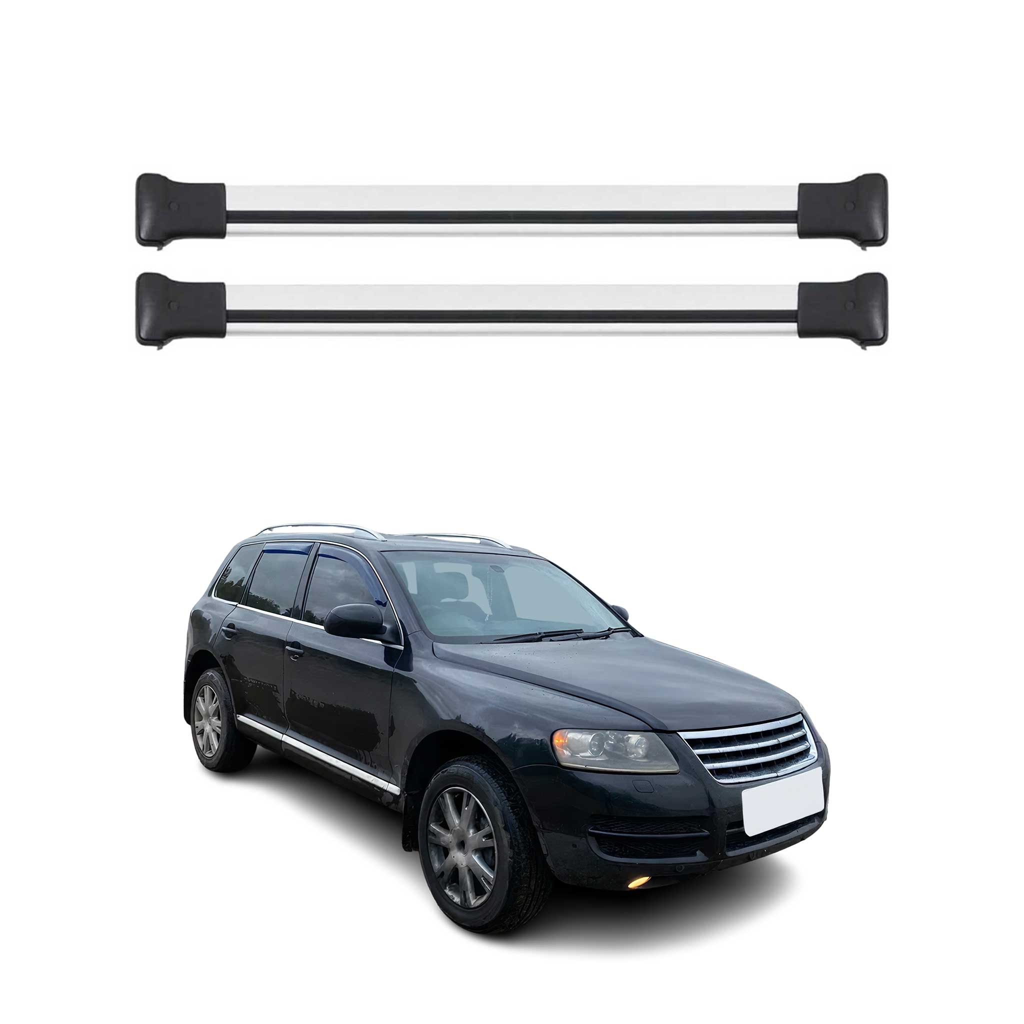 2004-2010 VW Touareg Roof Rack Cross Bars Silver