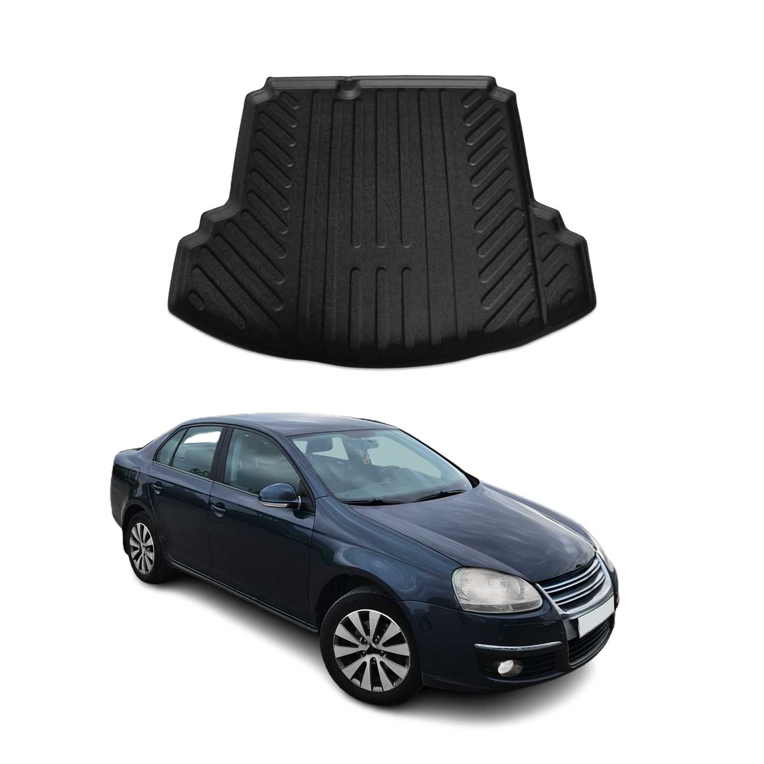 2006-2010 VW Jetta A5 Cargo Liner Trunk Mat All Weather Black