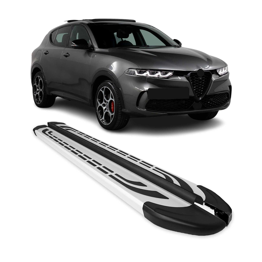 2023-2026 Alfa Romeo Tonale Running Boards Side Steps Silver