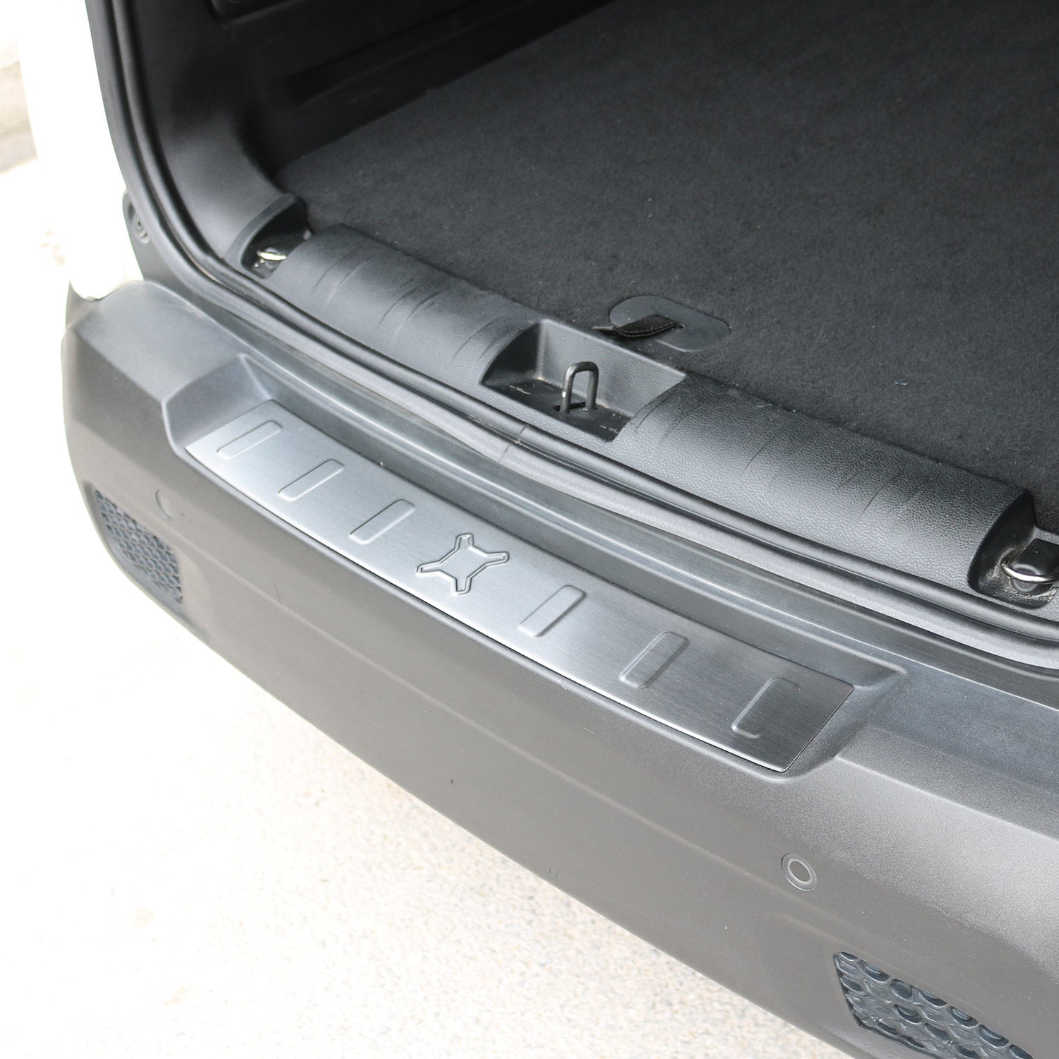 2015-2024 Jeep Renegade Rear Bumper Sill Cover Protector Steel Brushed Dark