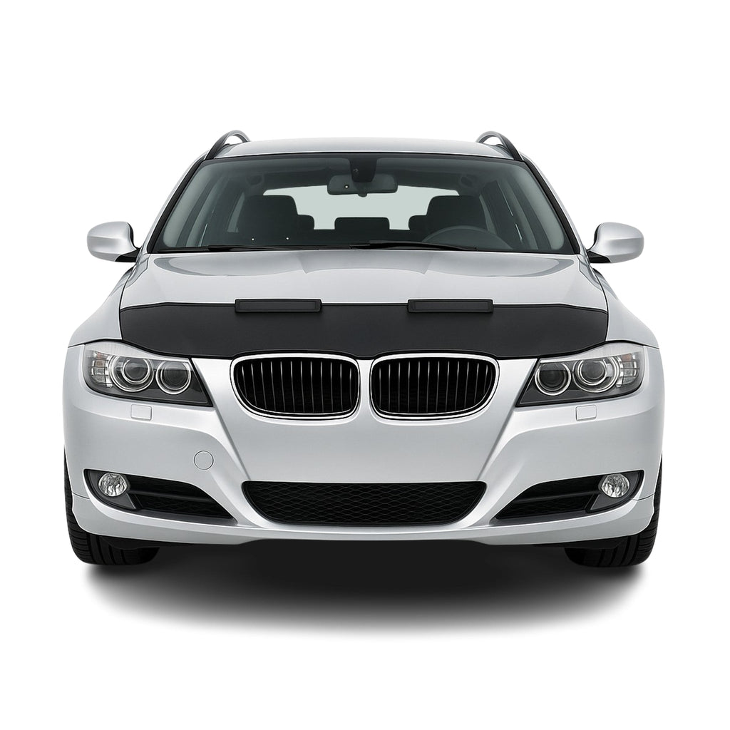 2009-2012 BMW 3 Series E90 E91 Car Bonnet Mask Hood Bra Half Black