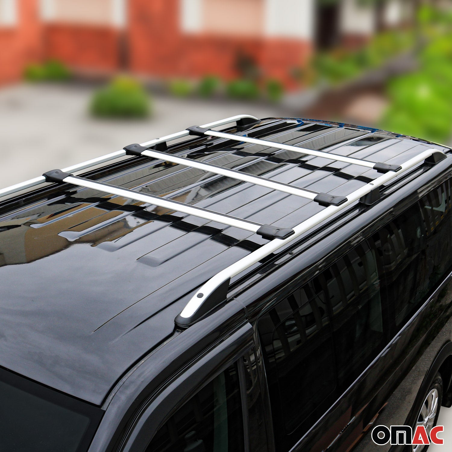 2015-2026 Ford Transit Roof Rack Cross Bars 3Pcs Silver