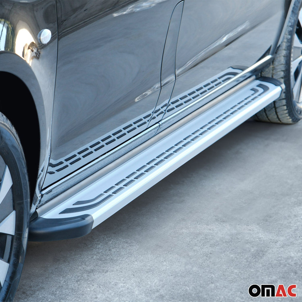 2014-2018 Subaru Forester IV Running Boards Side Steps Silver