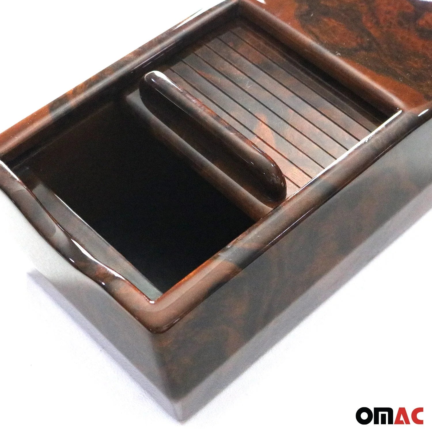 1972-1989 Mercedes SL-Class R107 C107 Console Cassette Center Box Walnut