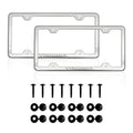 VIRGINIA Stainless Steel Chrome License Plate Frame Set 2 Pcs