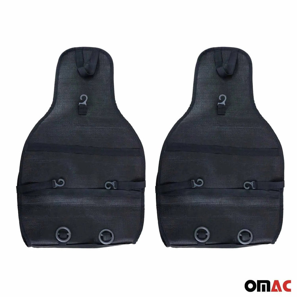 Porsche Antiperspirant Front Seat Cover Pads Black Dark Blue 2 Pcs